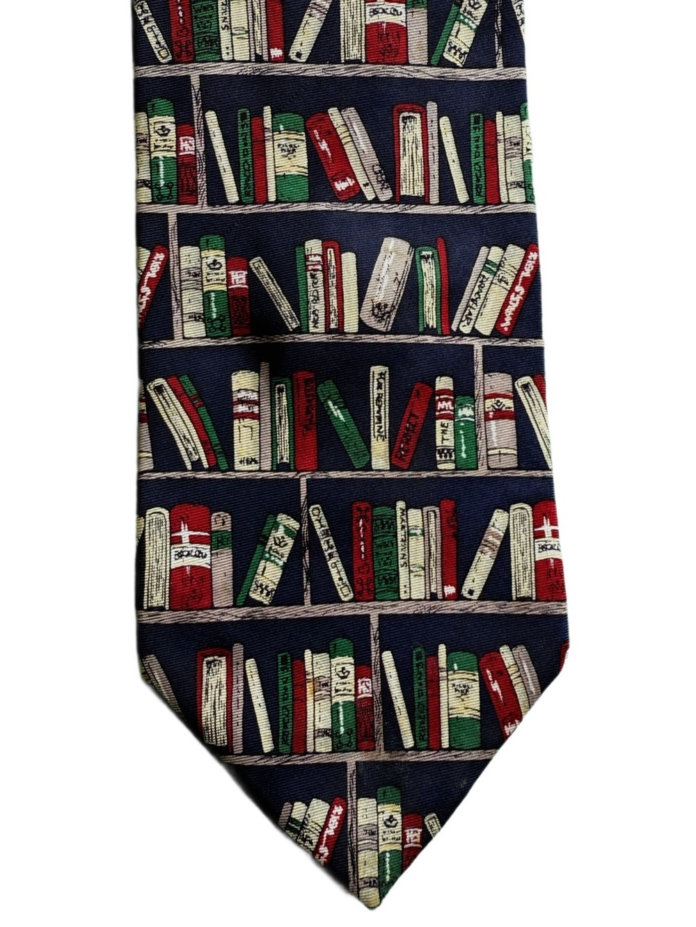 Vintage Academia Bookshelf Necktie